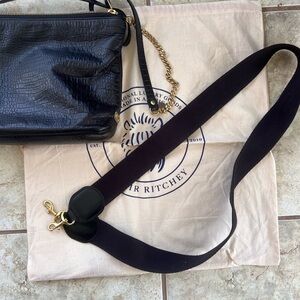 Blair Ritchey black gator pak handbag with 2 crossbody straps
